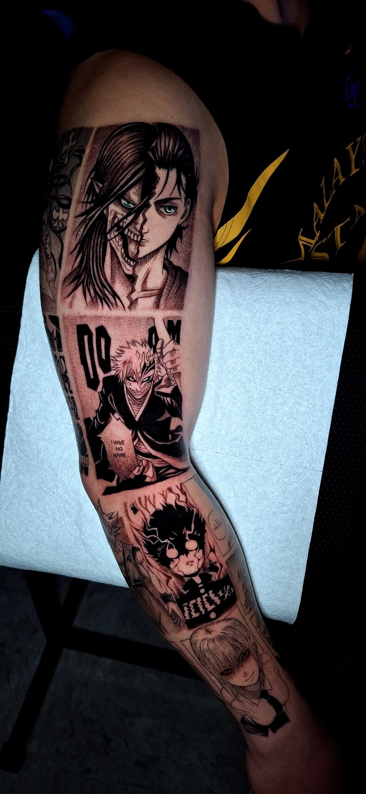 Anime, manga, and manhwa tattoo by Jesuke — May–October 2025