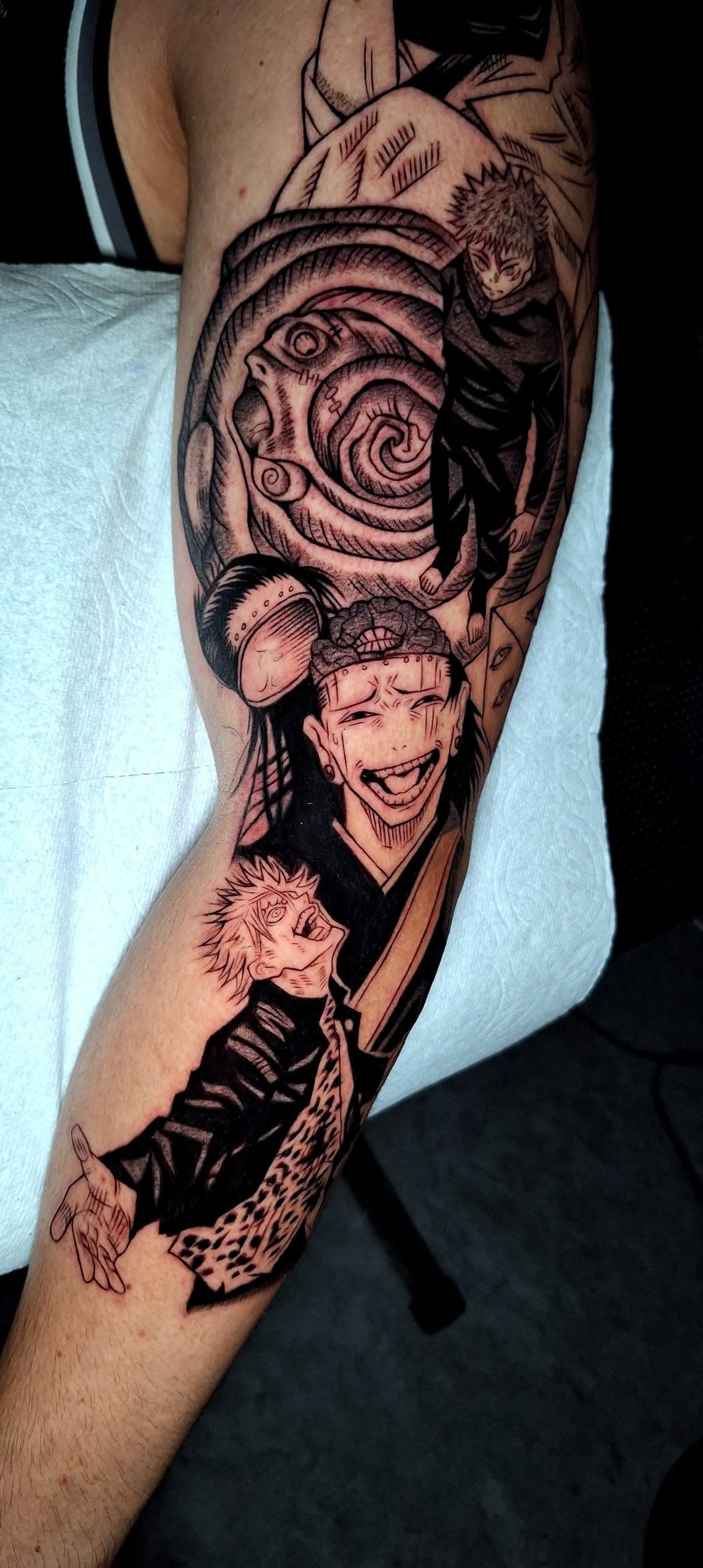 Anime, manga, and manhwa tattoo by Jesuke — May–October 2025