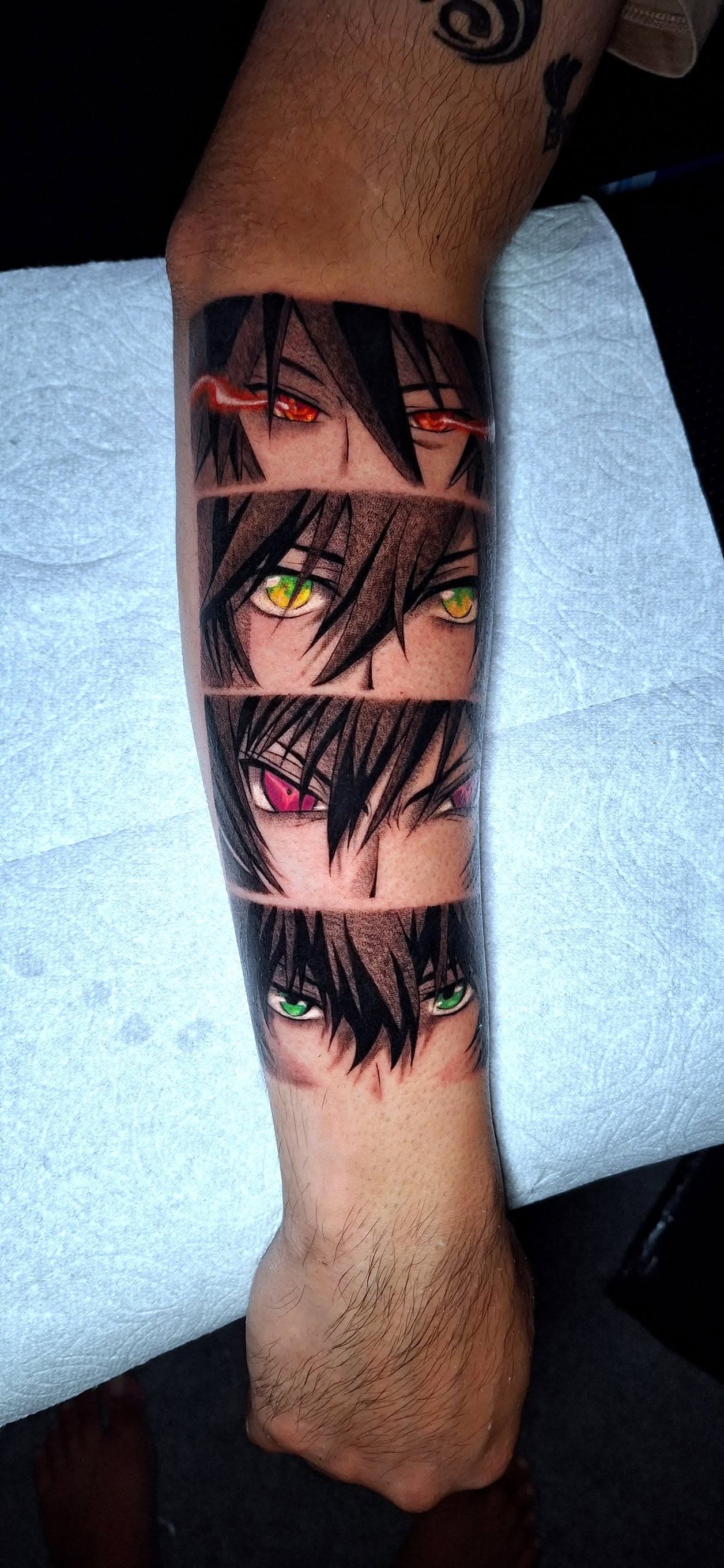 Anime, manga, and manhwa tattoo by Jesuke — May–October 2025
