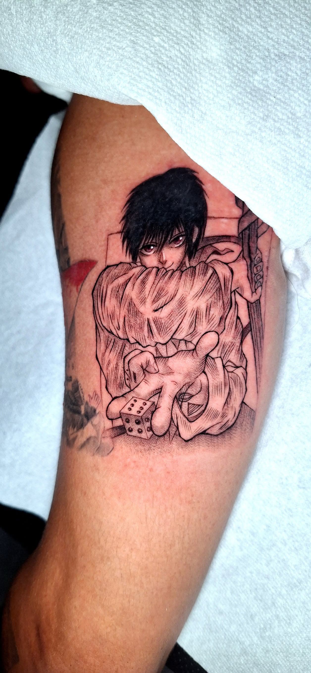 Anime, manga, and manhwa tattoo by Jesuke — May–October 2025