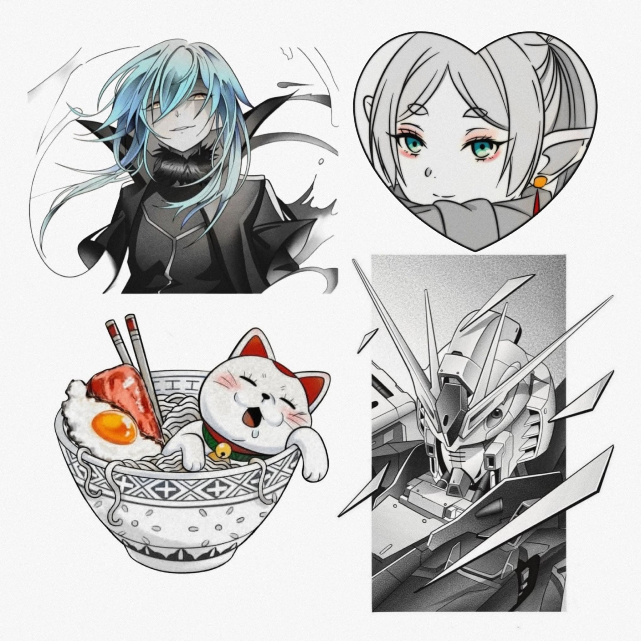 Anime, manga, and manhwa tattoo design by Jesuke — archive