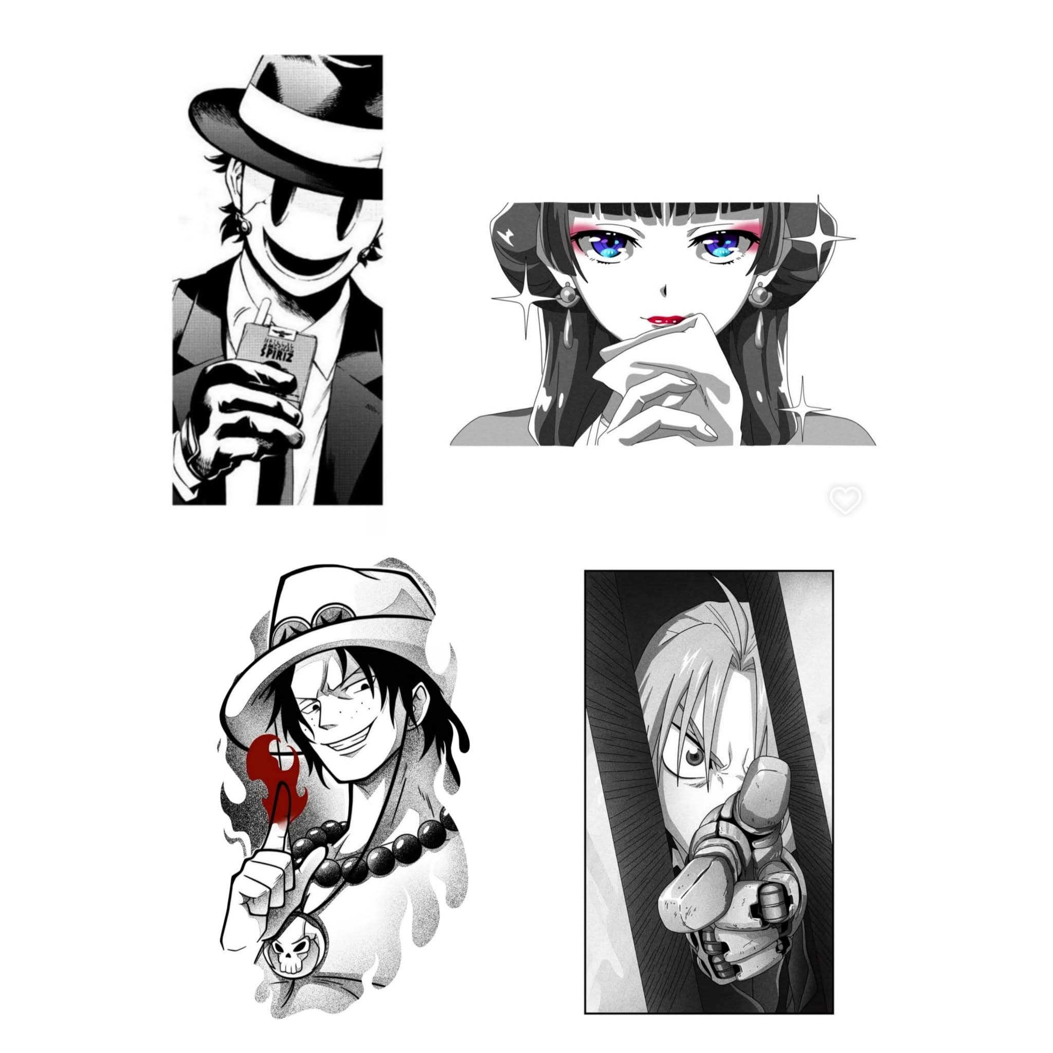 Anime, manga, and manhwa tattoo design by Jesuke — archive